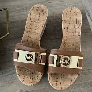 NWOT Michael kors cork wedges